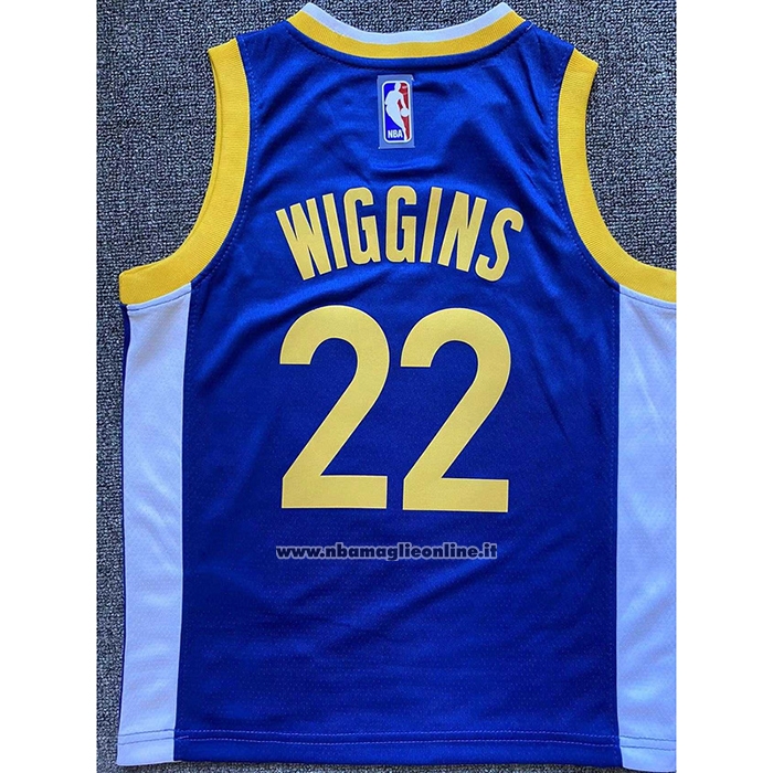 Maglia Bambino Golden State Warriors Andrew Wiggins #22 Icon Blu